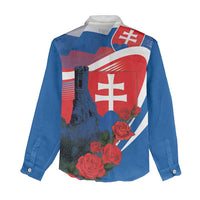 Slovakia Independence Day Women Casual Shirt Devín Castle Nad Tatrou sa blyska