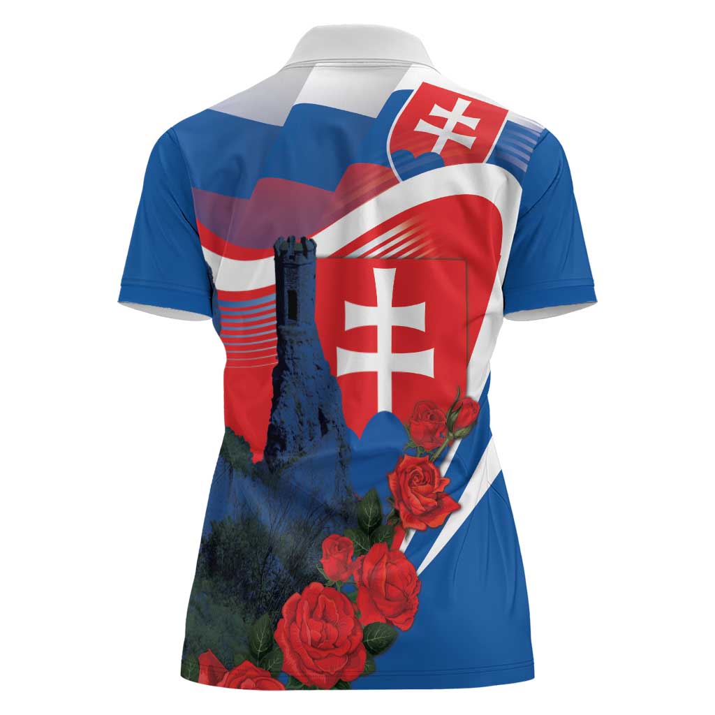 Slovakia Independence Day Women Polo Shirt Devín Castle Nad Tatrou sa blyska