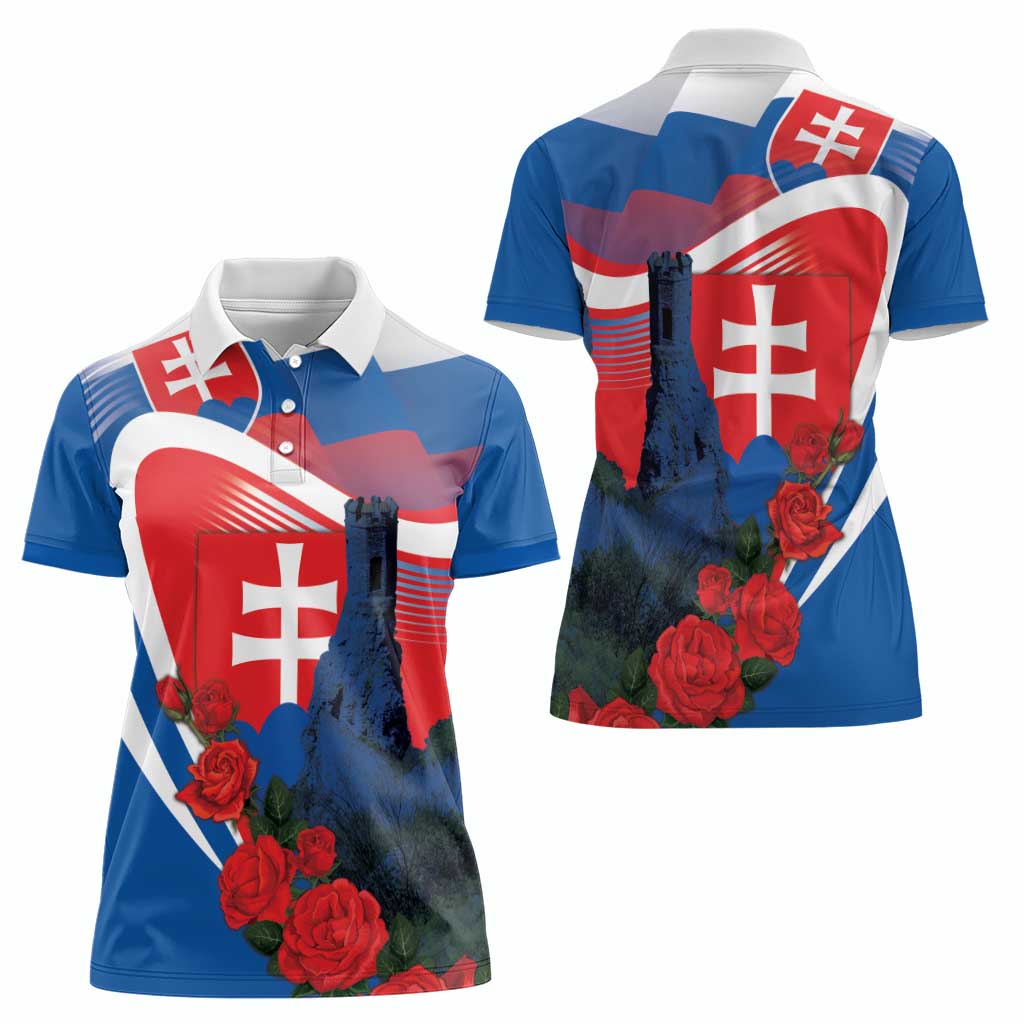 Slovakia Independence Day Women Polo Shirt Devín Castle Nad Tatrou sa blyska