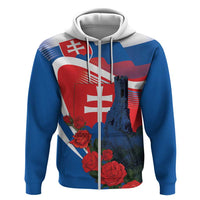 Slovakia Independence Day Zip Hoodie Devín Castle Nad Tatrou sa blyska
