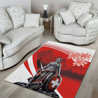Switzerland Swiss National Day Area Rug Helvetia Matterhorn
