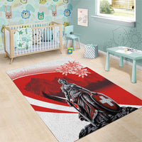 Switzerland Swiss National Day Area Rug Helvetia Matterhorn