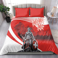 Switzerland Swiss National Day Bedding Set Helvetia Matterhorn