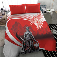 Switzerland Swiss National Day Bedding Set Helvetia Matterhorn