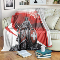 Switzerland Swiss National Day Blanket Helvetia Matterhorn