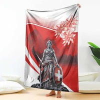 Switzerland Swiss National Day Blanket Helvetia Matterhorn