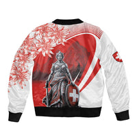 Switzerland Swiss National Day Bomber Jacket Helvetia Matterhorn