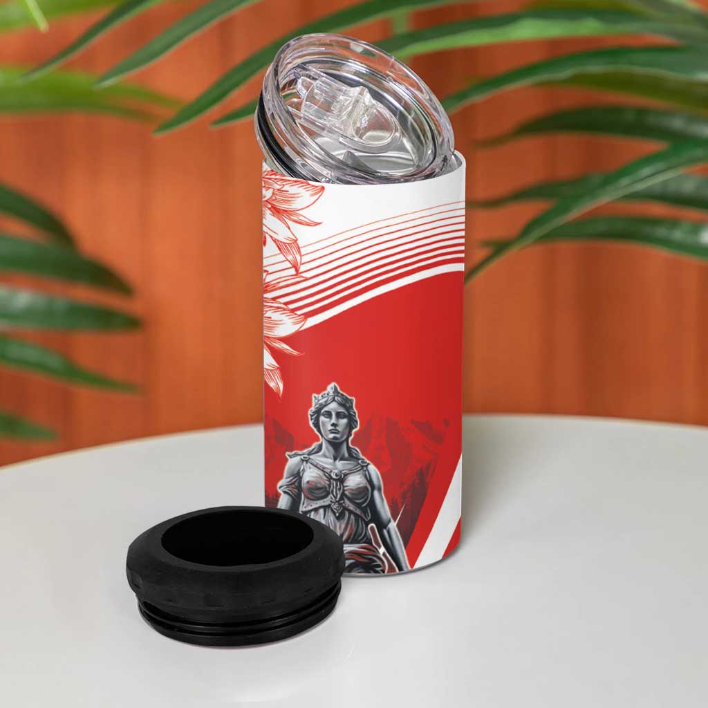 Switzerland Swiss National Day 4 in 1 Can Cooler Tumbler Helvetia Matterhorn