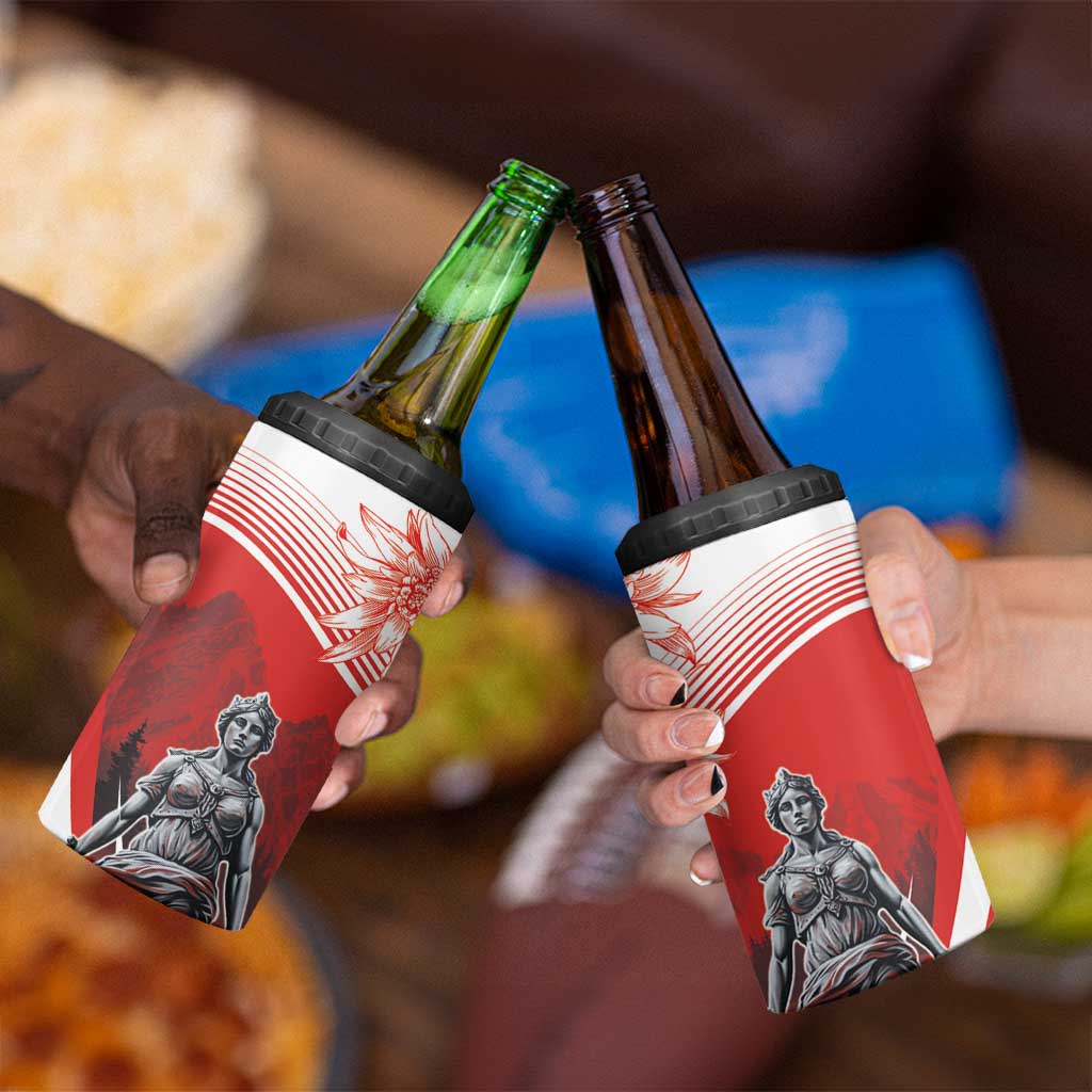 Switzerland Swiss National Day 4 in 1 Can Cooler Tumbler Helvetia Matterhorn