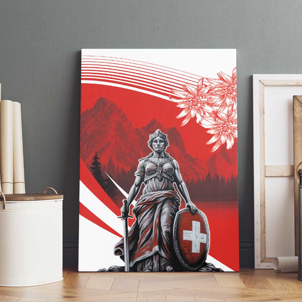 Switzerland Swiss National Day Canvas Wall Art Helvetia Matterhorn