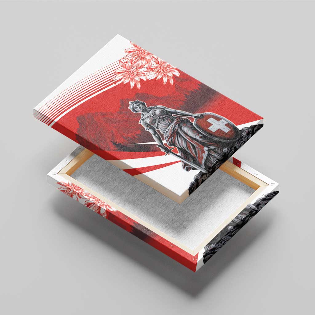 Switzerland Swiss National Day Canvas Wall Art Helvetia Matterhorn