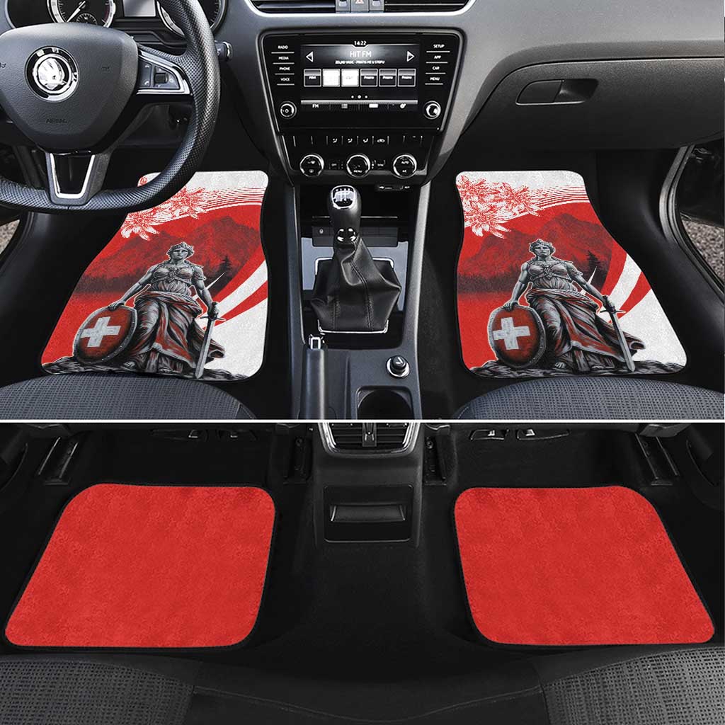 Switzerland Swiss National Day Car Mats Helvetia Matterhorn
