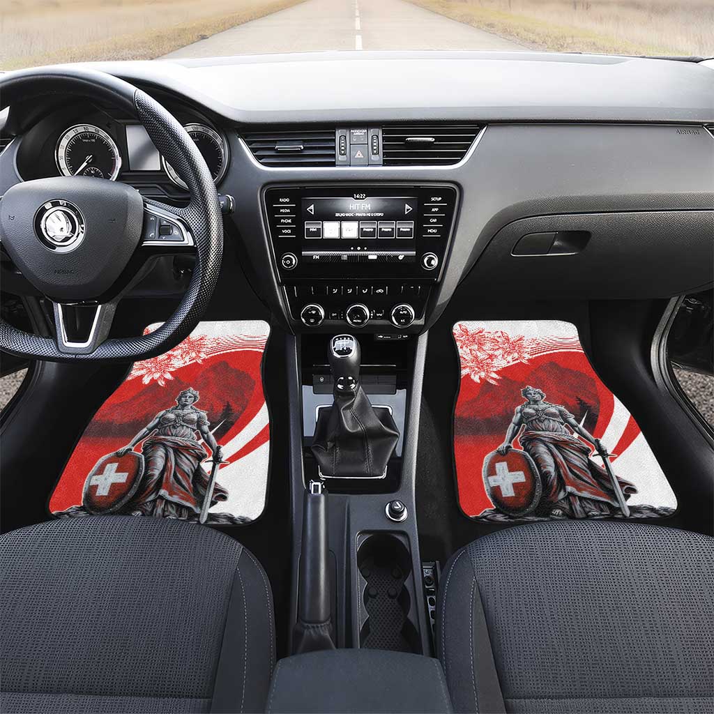 Switzerland Swiss National Day Car Mats Helvetia Matterhorn