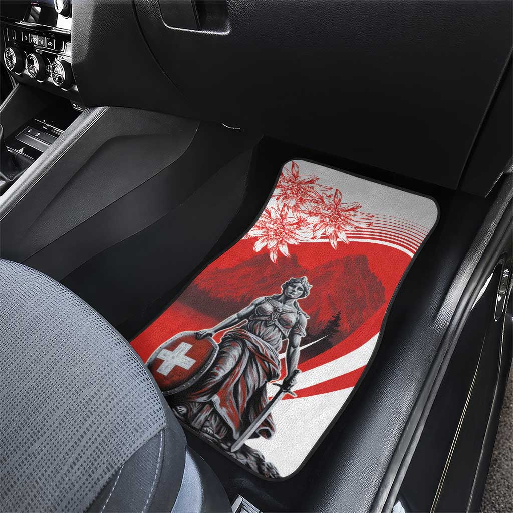 Switzerland Swiss National Day Car Mats Helvetia Matterhorn