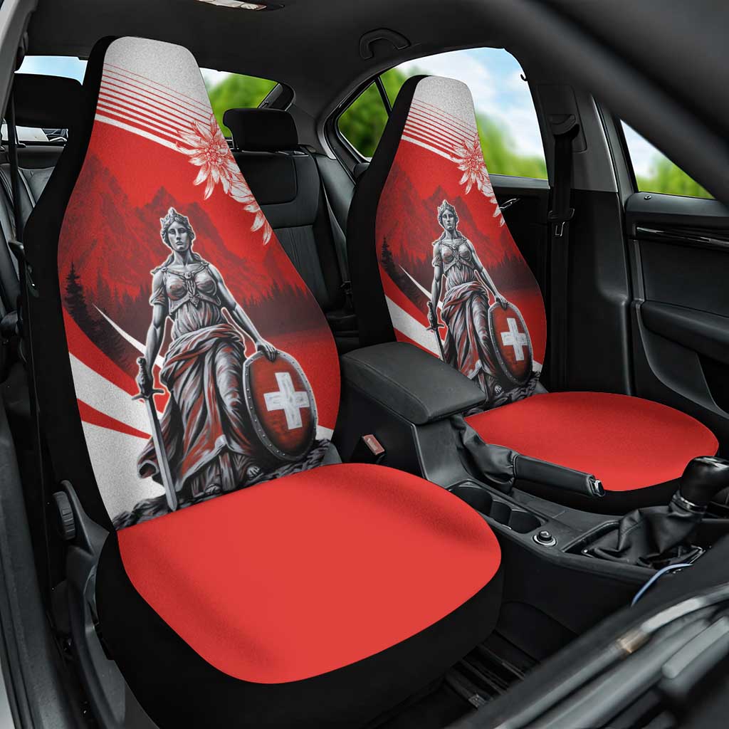 Switzerland Swiss National Day Car Seat Cover Helvetia Matterhorn