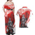 Switzerland Swiss National Day Couples Matching Off Shoulder Maxi Dress and Hawaiian Shirt Helvetia Matterhorn