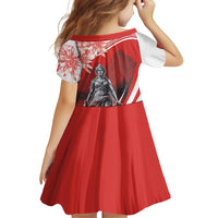 Switzerland Swiss National Day Family Matching Off Shoulder Short Dress and Hawaiian Shirt Helvetia Matterhorn