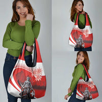 Switzerland Swiss National Day Grocery Bag Helvetia Matterhorn