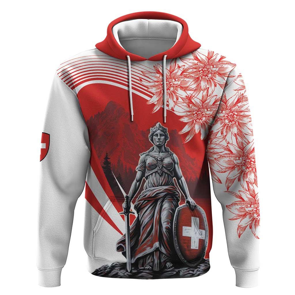 Switzerland Swiss National Day Hoodie Helvetia Matterhorn