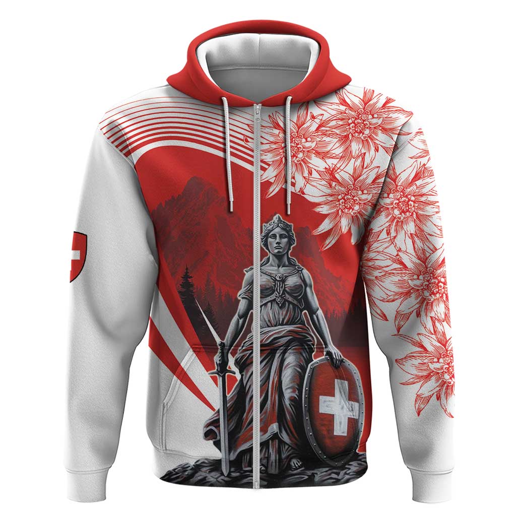 Switzerland Swiss National Day Hoodie Helvetia Matterhorn
