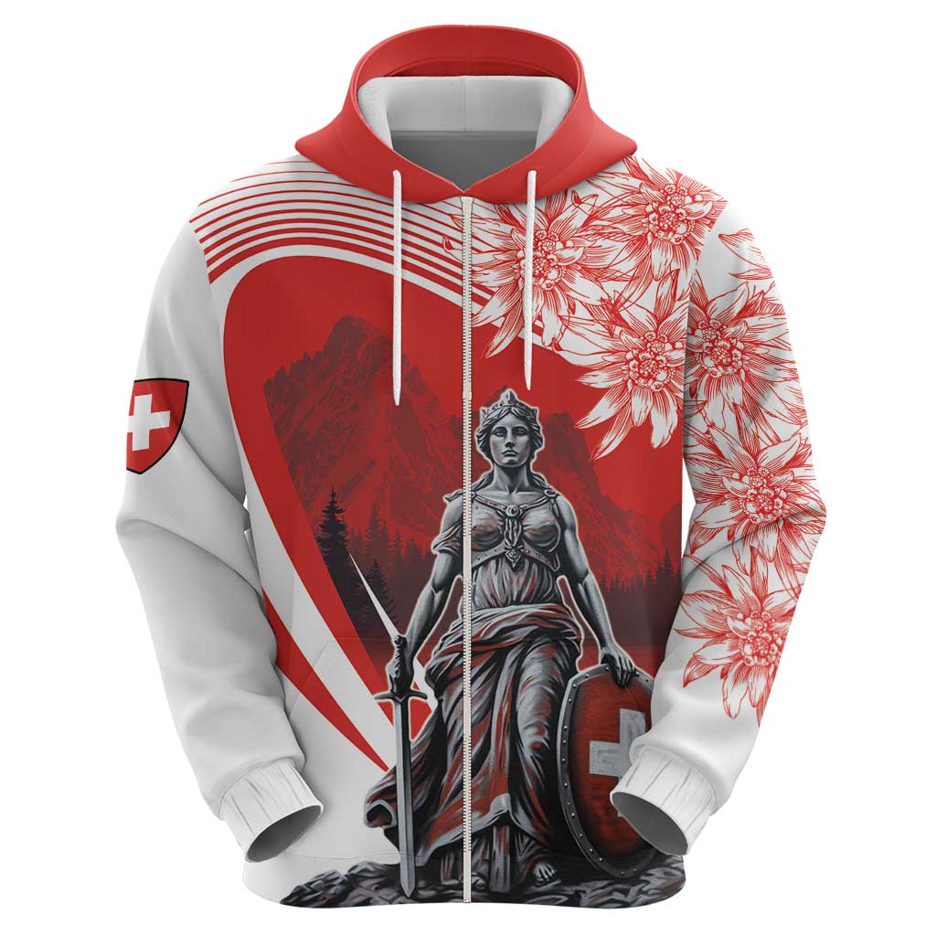 Switzerland Swiss National Day Hoodie Helvetia Matterhorn