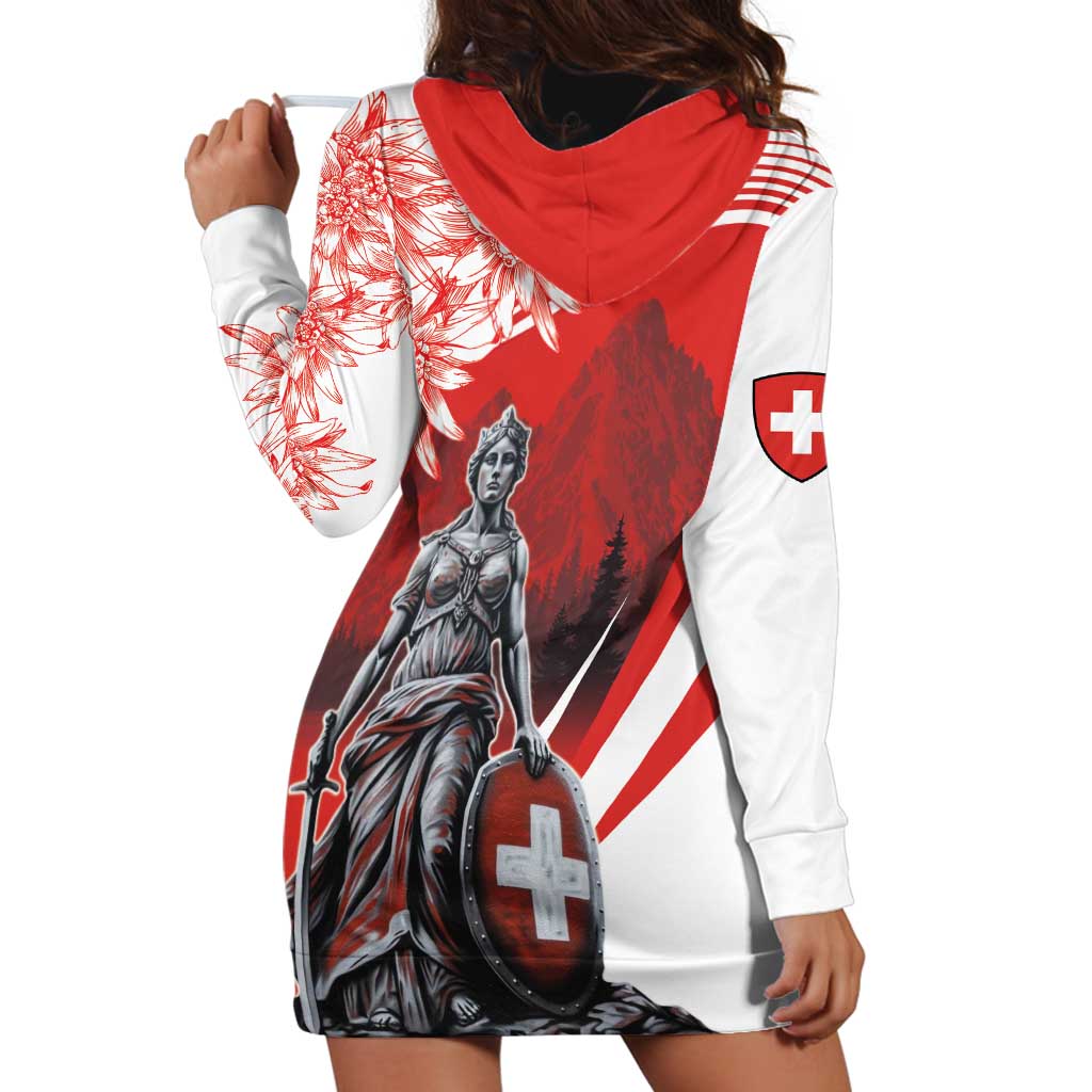 Switzerland Swiss National Day Hoodie Dress Helvetia Matterhorn