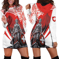 Switzerland Swiss National Day Hoodie Dress Helvetia Matterhorn