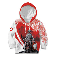Switzerland Swiss National Day Kid Hoodie Helvetia Matterhorn