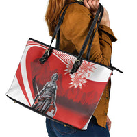 Switzerland Swiss National Day Leather Tote Bag Helvetia Matterhorn