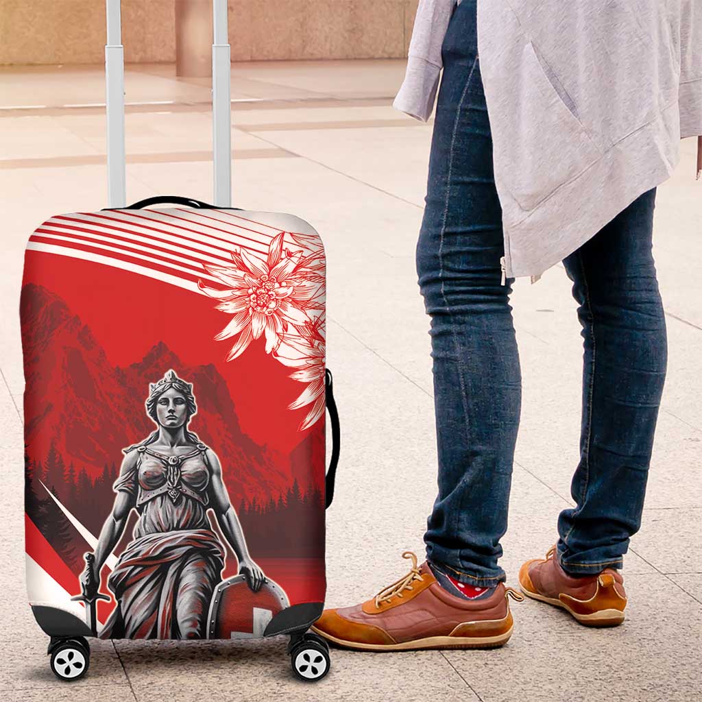 Switzerland Swiss National Day Luggage Cover Helvetia Matterhorn