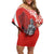 Switzerland Swiss National Day Off Shoulder Short Dress Helvetia Matterhorn