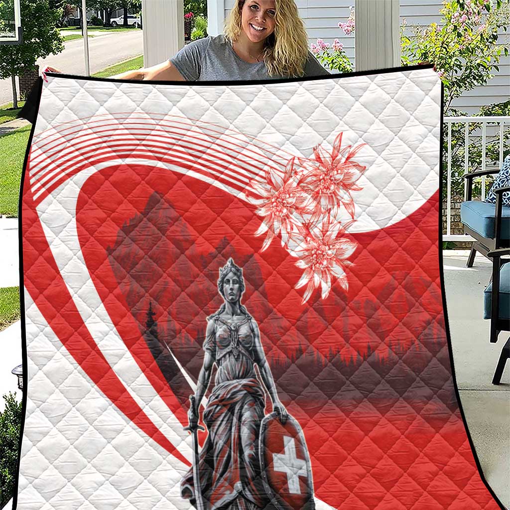 Switzerland Swiss National Day Quilt Helvetia Matterhorn
