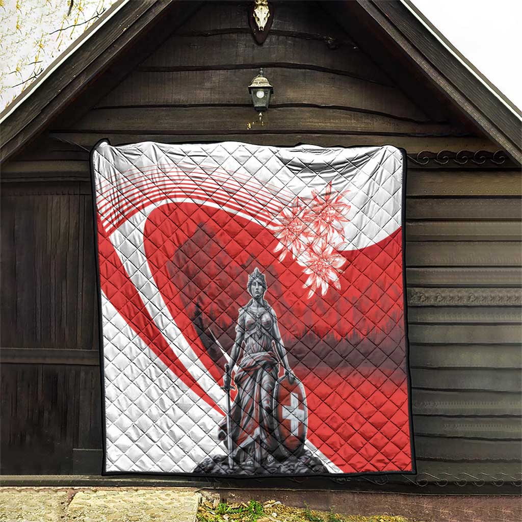 Switzerland Swiss National Day Quilt Helvetia Matterhorn