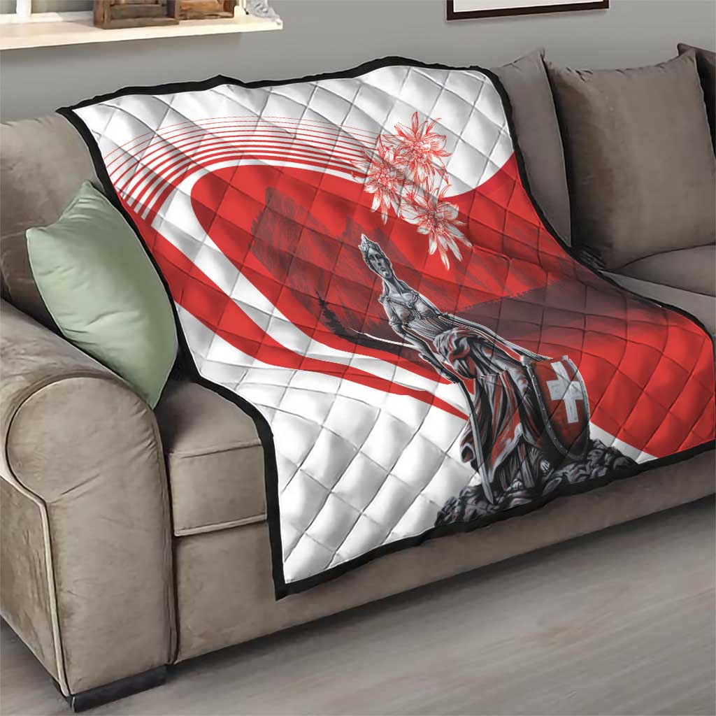 Switzerland Swiss National Day Quilt Helvetia Matterhorn