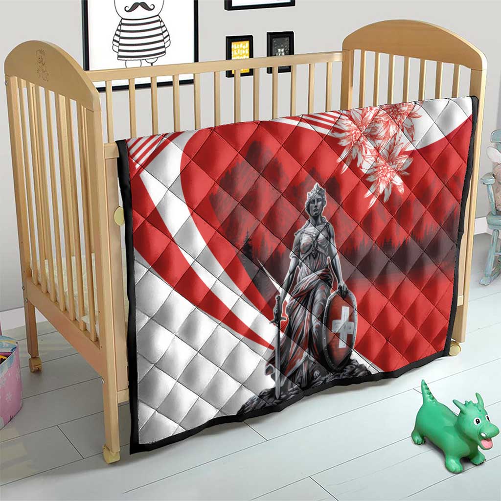 Switzerland Swiss National Day Quilt Helvetia Matterhorn