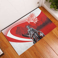 Switzerland Swiss National Day Rubber Doormat Helvetia Matterhorn