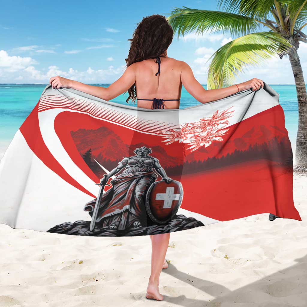 Switzerland Swiss National Day Sarong Helvetia Matterhorn