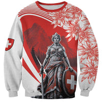 Switzerland Swiss National Day Sweatshirt Helvetia Matterhorn