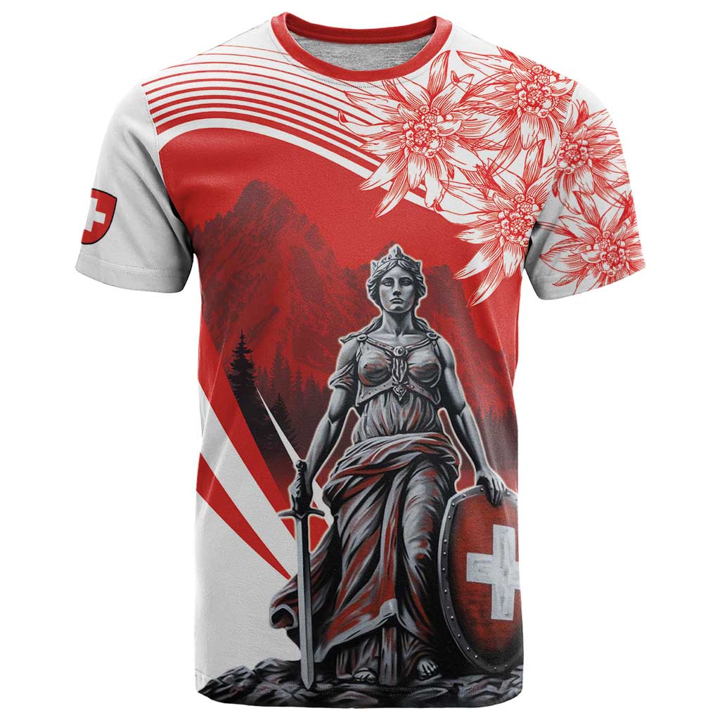 Switzerland Swiss National Day T Shirt Helvetia Matterhorn