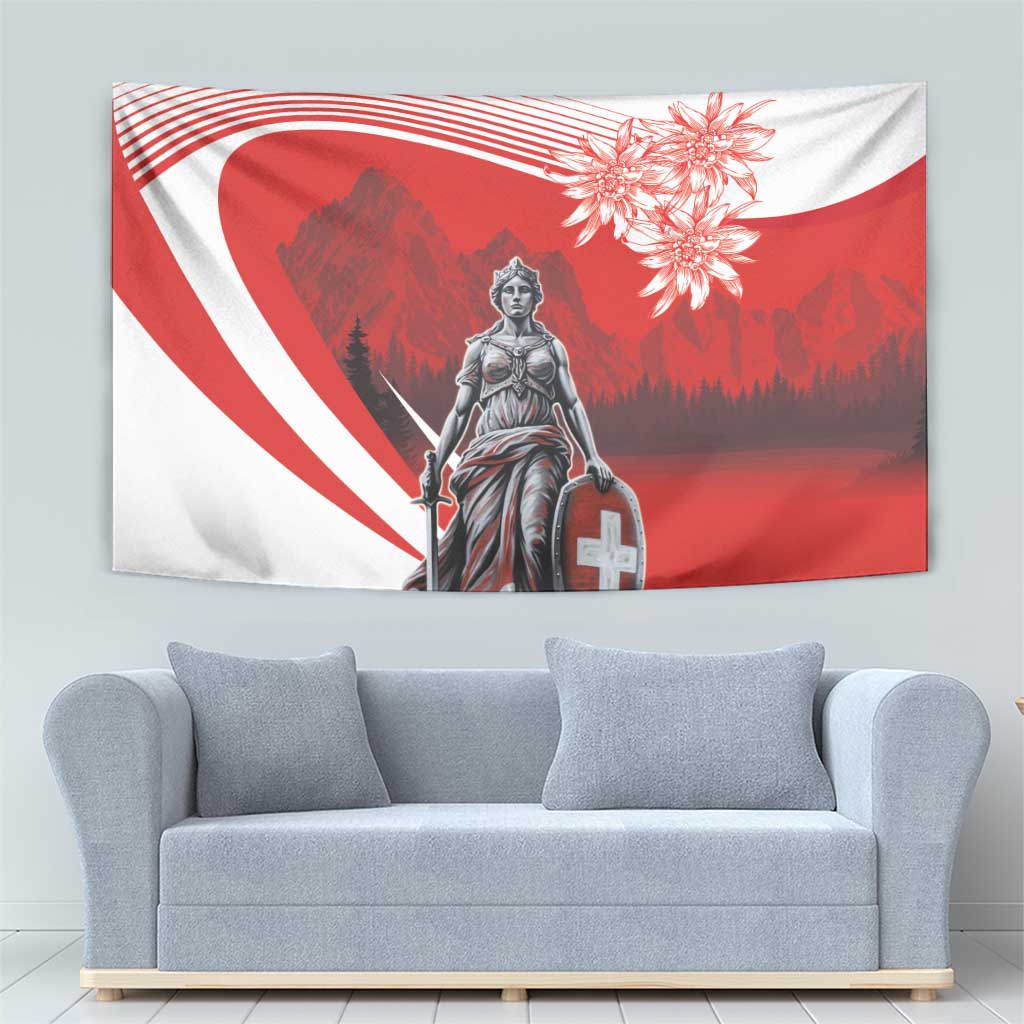 Switzerland Swiss National Day Tapestry Helvetia Matterhorn