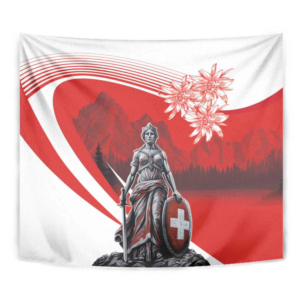 Switzerland Swiss National Day Tapestry Helvetia Matterhorn