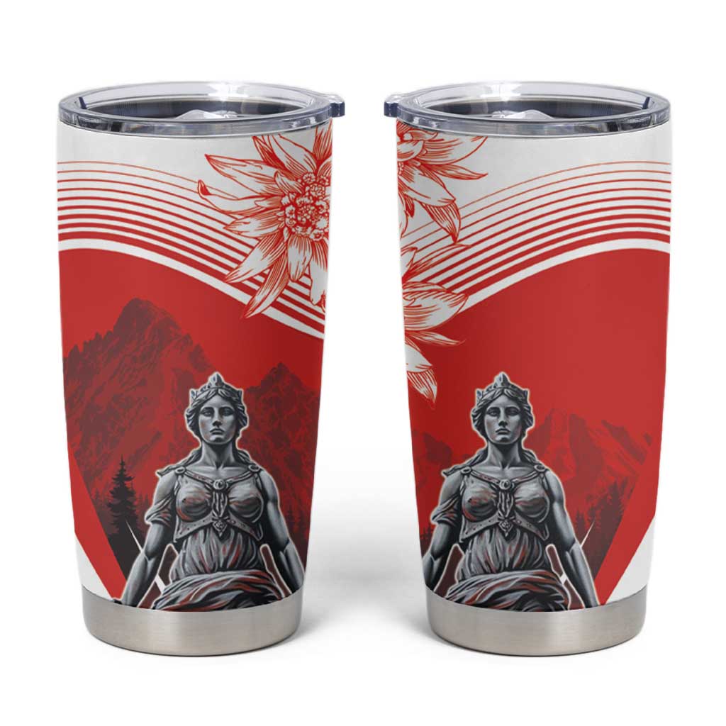 Switzerland Swiss National Day Tumbler Cup Helvetia Matterhorn