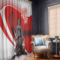 Switzerland Swiss National Day Window Curtain Helvetia Matterhorn