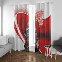 Switzerland Swiss National Day Window Curtain Helvetia Matterhorn
