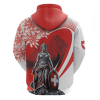 Switzerland Swiss National Day Zip Hoodie Helvetia Matterhorn