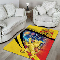 Belgium National Day Area Rug Atomium Leo Belgicus