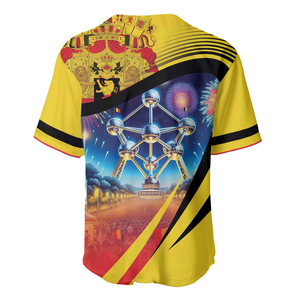 Belgium National Day Baseball Jersey Atomium Leo Belgicus