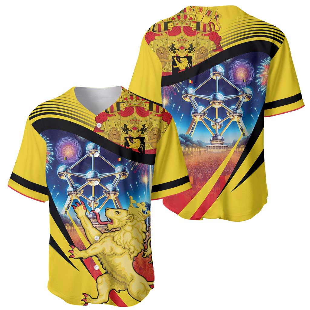 Belgium National Day Baseball Jersey Atomium Leo Belgicus