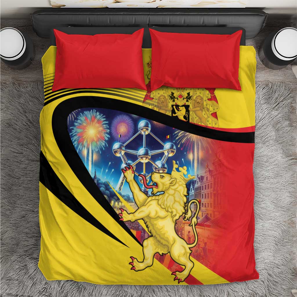 Belgium National Day Bedding Set Atomium Leo Belgicus