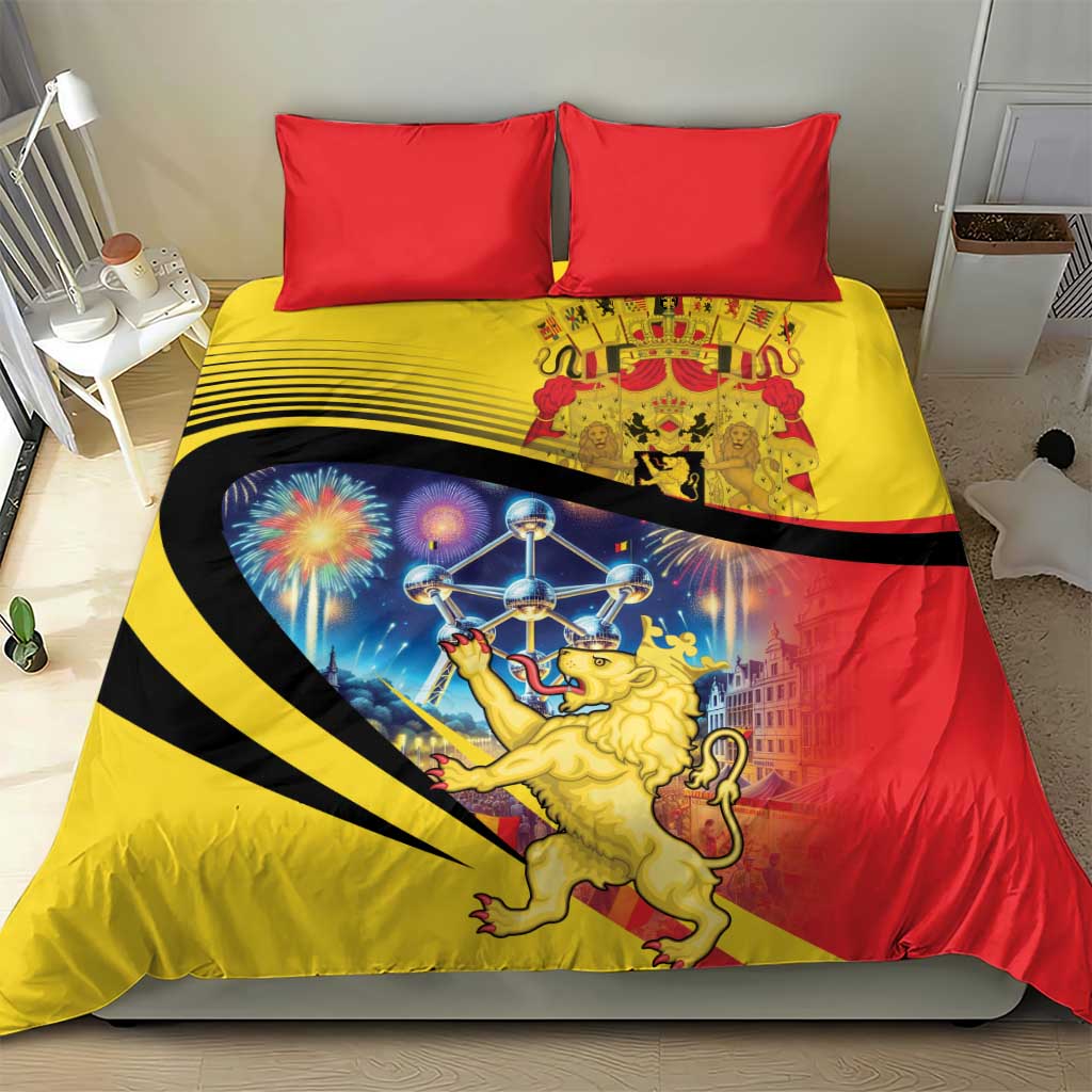 Belgium National Day Bedding Set Atomium Leo Belgicus